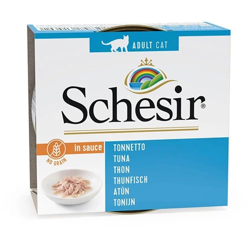 Schesir Ton Balıklı Soslu Yetişkin Kedi Konservesi 6 Adet 70 Gr