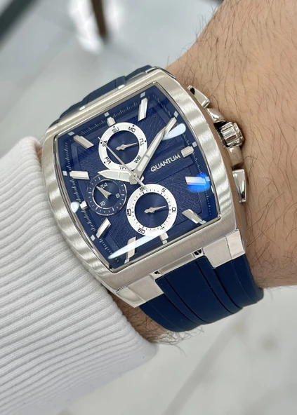 Quantum Marka Kare Mavi Erkek Kol Saati - Resim 2