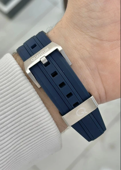 Quantum Marka Kare Mavi Erkek Kol Saati - Resim 6