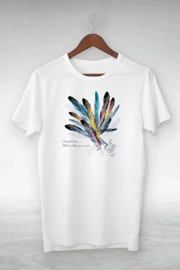 Babua Unisex Baskılı Oversize T-Shirt - Beyaz