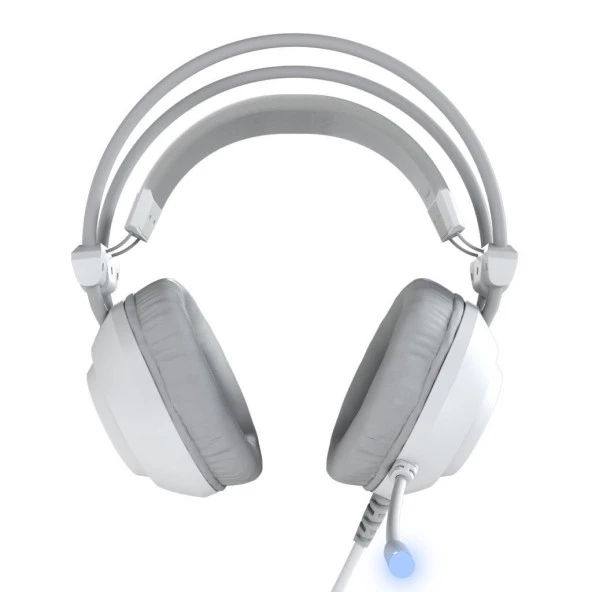 Rampage RM-K19 RAGING PLUS Beyaz USB 7.1 Surround RGB Ledli Gaming Oyuncu Mikrofonlu Kulaklık - 3