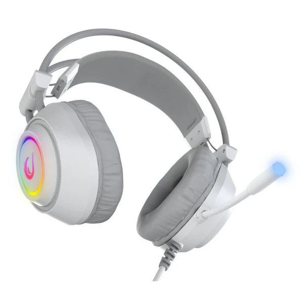 Rampage RM-K19 RAGING PLUS Beyaz USB 7.1 Surround RGB Ledli Gaming Oyuncu Mikrofonlu Kulaklık - 4