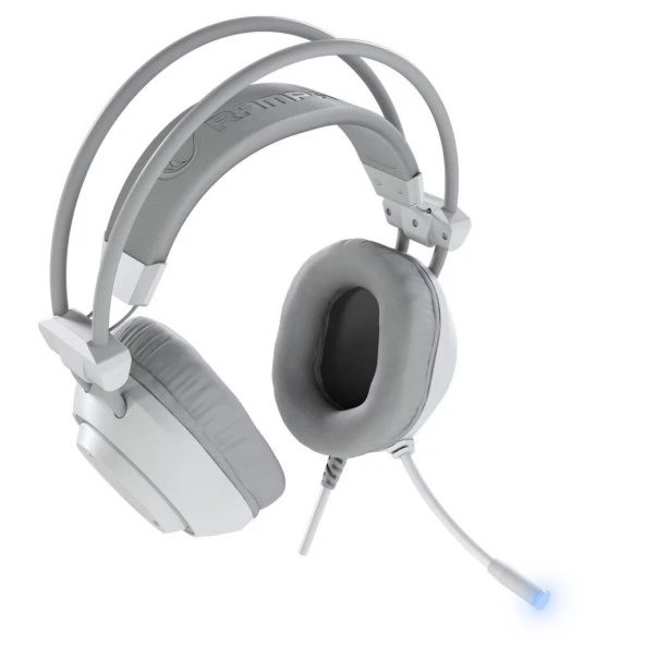 Rampage RM-K19 RAGING PLUS Beyaz USB 7.1 Surround RGB Ledli Gaming Oyuncu Mikrofonlu Kulaklık - 5