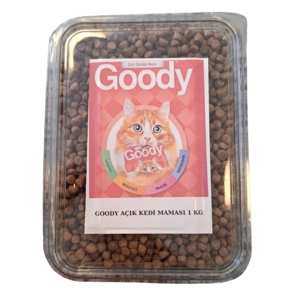 GOODY ETLİ PİRİNÇLİ YETİŞKİN AÇIK KEDİ MAMASI 1 KG