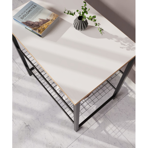 Eportatif Dar Metal Ayakkabılık Vestiyer 3 Katlı Ayakkabılık Beyaz 1363 - 3