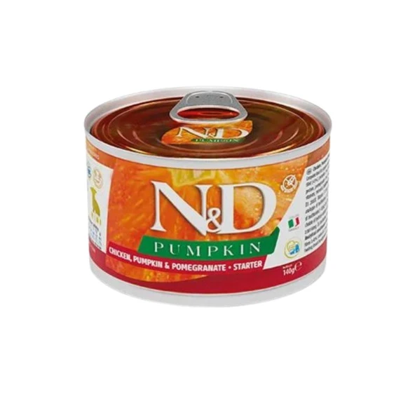 N&D PUMPKİN TAVUKLU VE NARLI STARTER KÖPEK KONSERVE 140 GR 6 LI