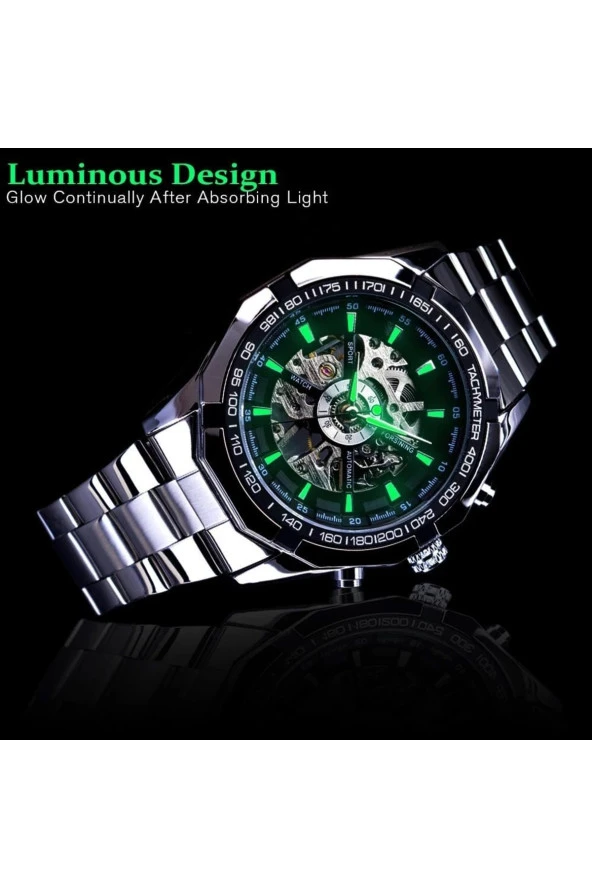 Orjinal Otomatik Mekanizma Iç Fonksiyonları Aktif Erkek Kol Saati.11214 - Resim 4