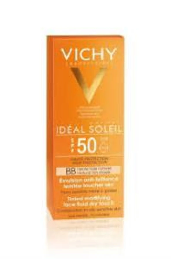 Vichy Capital Ideal Soleil Tınted Dry Touch Yüz Emülsiyonu SPF50 50 ml