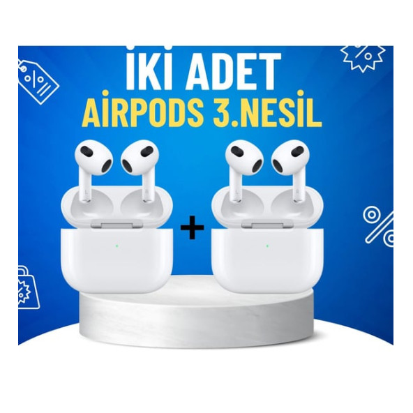 İKİ ADET AİR 3.NESİL PREMİUM SERİ BLUETOOTH KULAKLIK