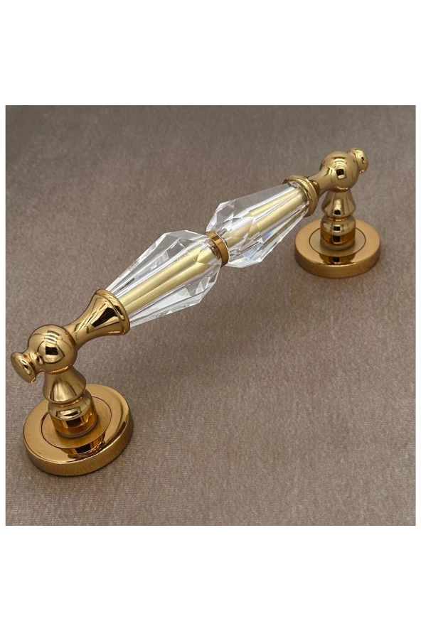 Topkapı Kristal Cam Albirifin Çekme Kapı Kolu Sürgülü Kapı Çekme Kolu 1 Takım ürün görseli