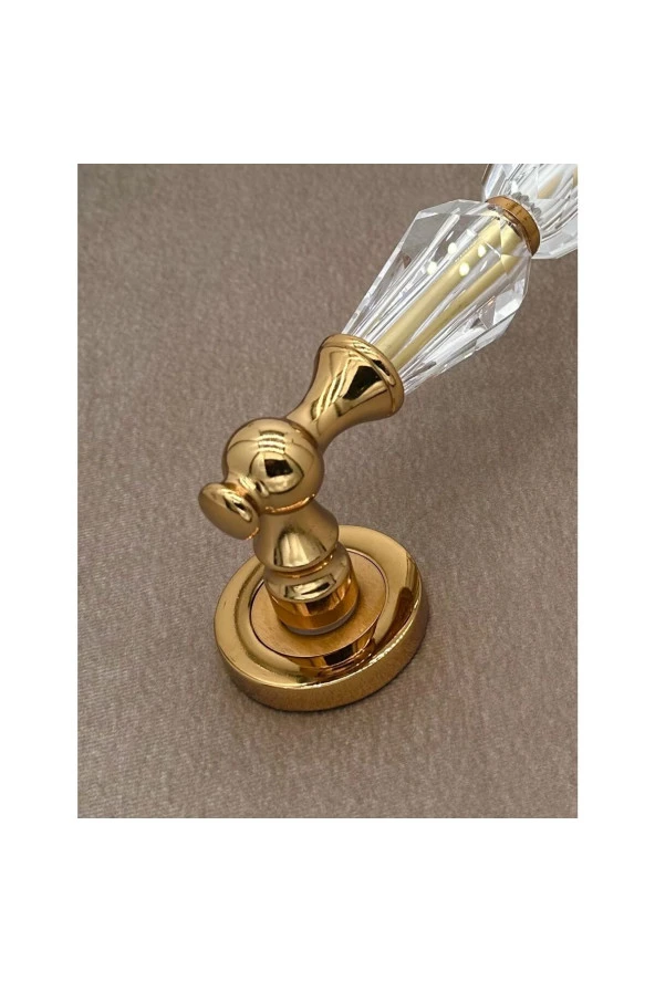 Topkapı Kristal Cam Albirifin Çekme Kapı Kolu Sürgülü Kapı Çekme Kolu 1 Takım - Resim 3