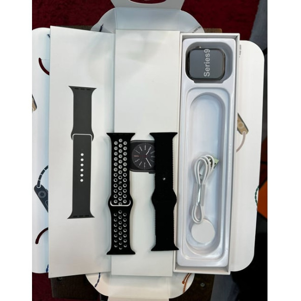 İkili Set Watch Watch9  Serisi 45mm Çift Kordon+Air Pro ANC Premium - 4