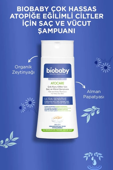 Biobaby Kuru Ve Atopik Ciltler Için Şampuan 300 ml. + Krem 100 ml Çok Kuru Ciltler - 2