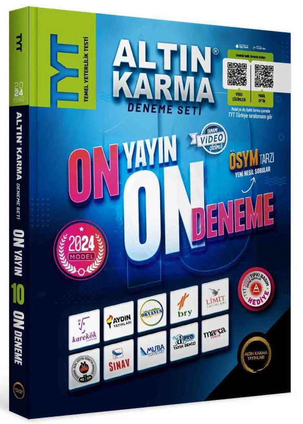 Altın Karma 2024 Tyt 10+1 Karma Deneme Seti