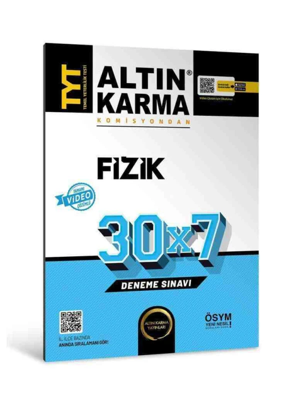 Altın Karma 2024 Tyt Fizik 30X7 Deneme Sınavı