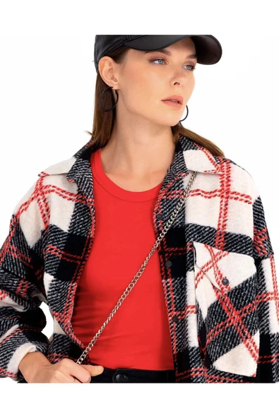 Seçil Oversize Gömlek Yaka Midi Kazak Gömlek - Günlük Şıklık - 6