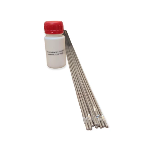 ALÜMİNYUM KAYNAK TELİ 2,4 MM (10 ADET) + ALÜMİNYUM KAYNAK DEKAPANI 50 GR - 2