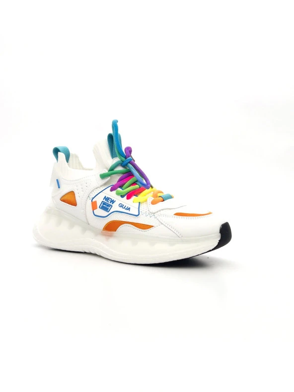 Guja 24Y433-7 Kadın Renkli Bağcık Air Taban Streç Spor Ayakkabı - 3