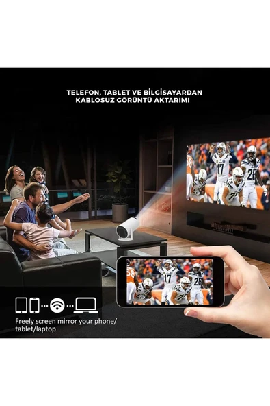 Hakopro H96 Mini Android 11.0 1080P Taşınabilir Projeksiyon Cihazı - 3