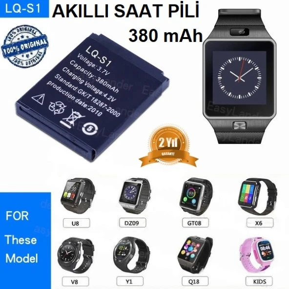 Day LQ-01 HLX-S1 Akıllı Saat Batarya - Pil 4.2v 380mah Smart Watch