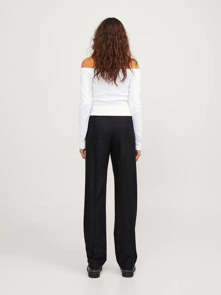 Jack&Jones JJXX Minimalist Yüksek Bel Düz Kadın Pantolon - Günlük & Ofis - Resim 4