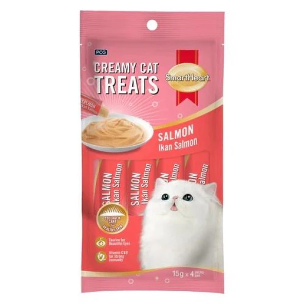 SmartHeart Somonlu Krema Kedi Ödül 60 Gr 4x15 Gr