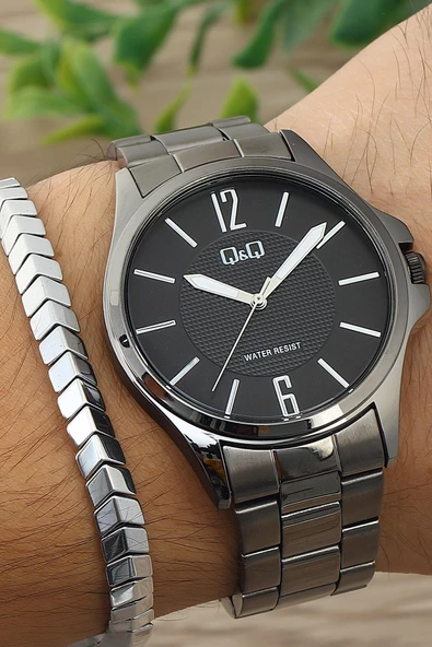Q&Q Erkek Metal Kordon Kol Saati PQA06J  Siyah ürün görseli 1