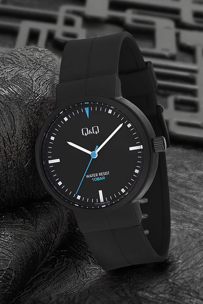 Q&Q Silikon Kadın Kol Saati PVS14  Siyah Siyah ürün görseli