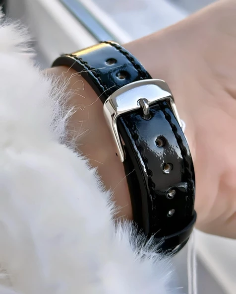 Ferrucci Kadın Deri Kordon Kol Saatİ  Siyah - Resim 3