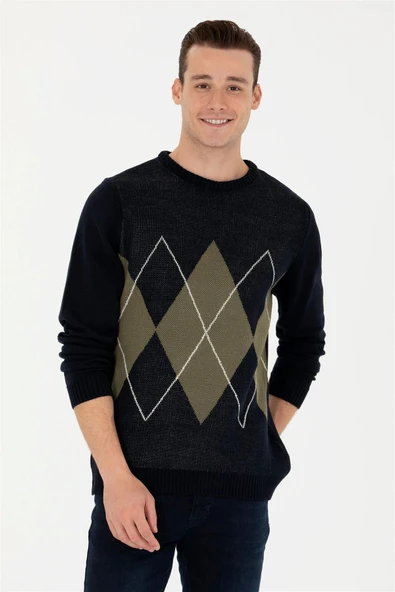 U.S. Polo Assn. Erkek Minimalist Yuvarlak Yaka Kazak - Günlük Stil - 7