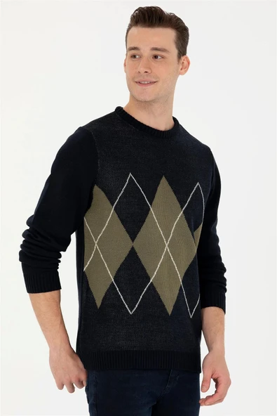 U.S. Polo Assn. Erkek Minimalist Yuvarlak Yaka Kazak - Günlük Stil - 11