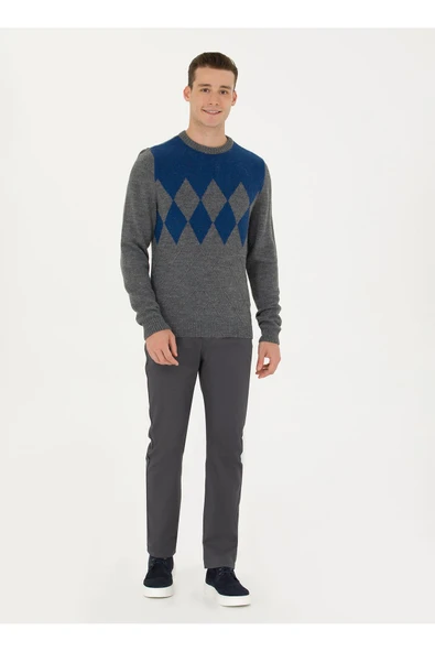 U.S. Polo Assn. Erkek Minimalist Yuvarlak Yaka Kazak - Günlük Stil - 4