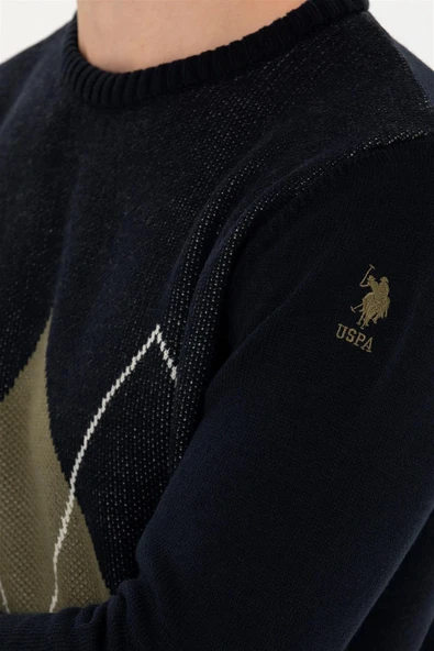 U.S. Polo Assn. Erkek Minimalist Yuvarlak Yaka Kazak - Günlük Stil - 8