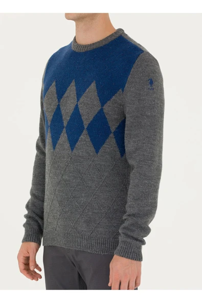 U.S. Polo Assn. Erkek Minimalist Yuvarlak Yaka Kazak - Günlük Stil - 6