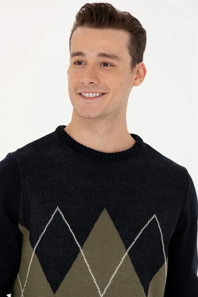 U.S. Polo Assn. Erkek Minimalist Yuvarlak Yaka Kazak - Günlük Stil - 10