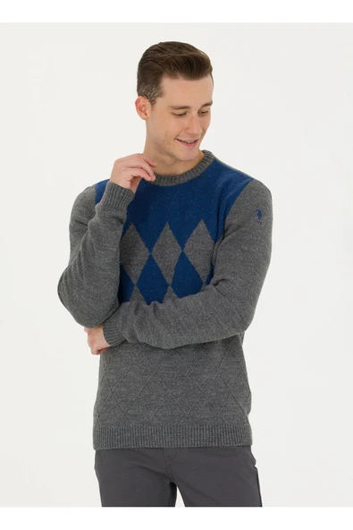 U.S. Polo Assn. Erkek Minimalist Yuvarlak Yaka Kazak - Günlük Stil - 3