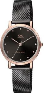 Q&Q Kadın Hasır Kol Saati PQA21H  Siyah