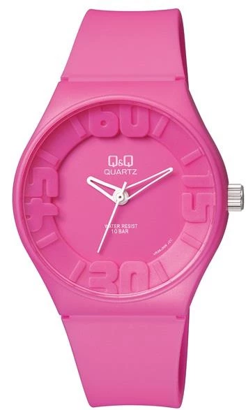 Q&Q Silikon Unisex Kol Saati PVR36  Pembe