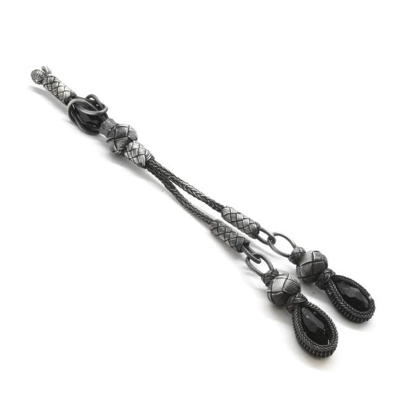 Pigado 1000 Ayar Gümüş Çiftli Trabzon Kazaz Tesbih Püskülü - 2