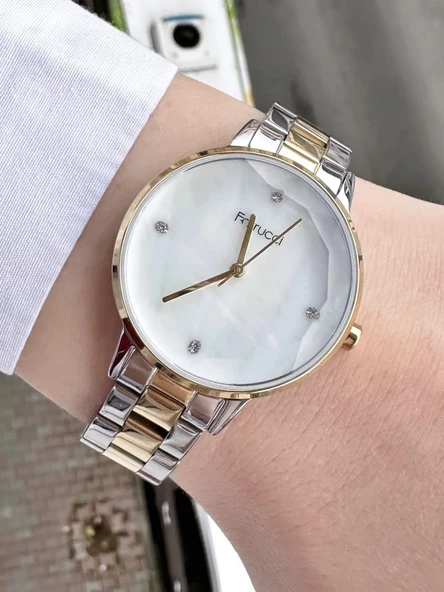 Ferrucci Kadın Metal Kordon Kol Saatİ  Gümüş Altın ürün görseli 1