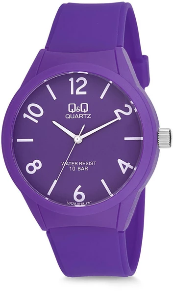 Q&Q Unisex Su Geçirmez Kol Saati VR28  Mor