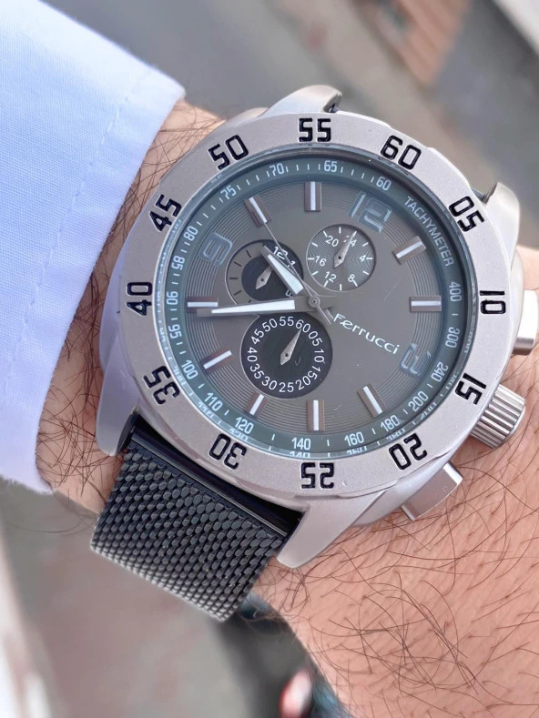 Ferrucci Erkek Hasır Kordon Kol Saatİ