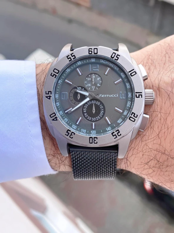 Ferrucci Erkek Hasır Kordon Kol Saatİ - 2