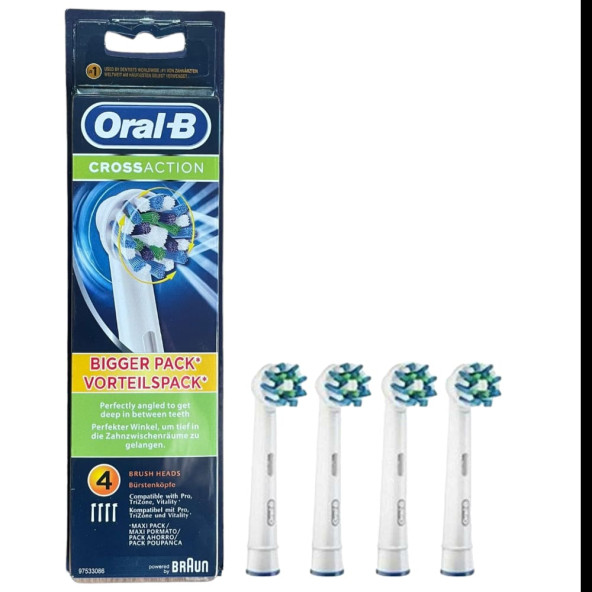 Oral-B Diş Fırçası Yedek Başlığı Cross Action 4 Adet