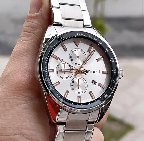 Ferrucci Erkek Metal Kordon Kol Saati  Gümüş