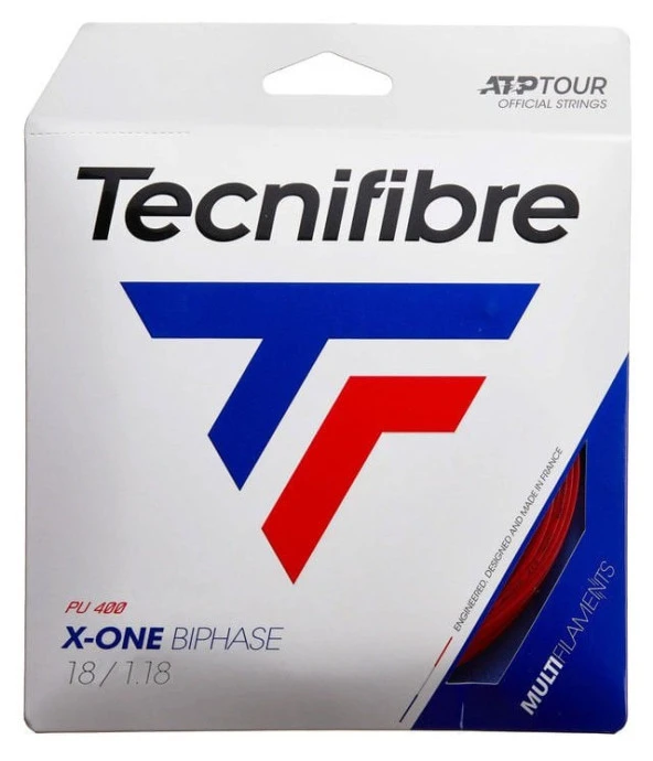 Tecnifibre X-One Biphase 18/1.18 (PU) Kırmızı Tekli Kordaj 01GXO118XR