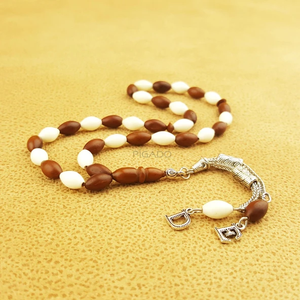 Arpa Kesim Harf Püsküllü Kuka ve Deve Kemiği Tesbih Tespih ürün görseli 1