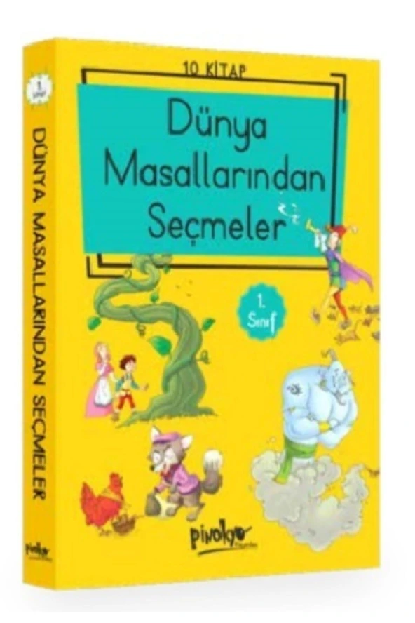 1. Sınıf Dünya Masallarından Seçmeler (Düz Yazı) 10 Kitaplık Set