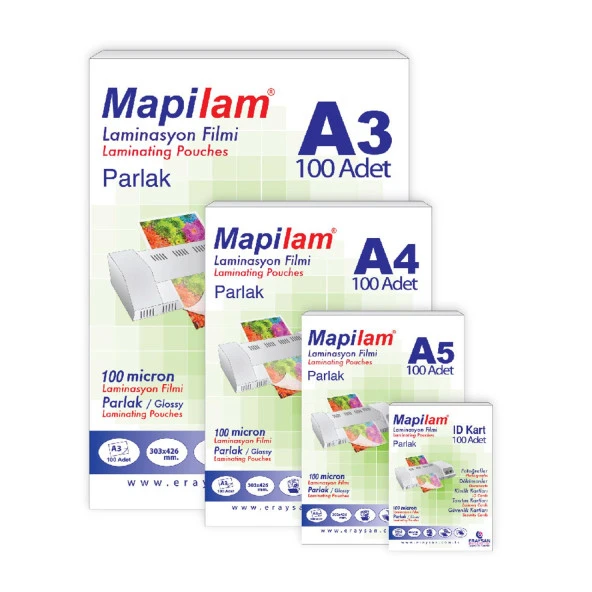 Mapilam 125 Mic A3 Parlak Laminasyon Filmi 100'lü (1021203)