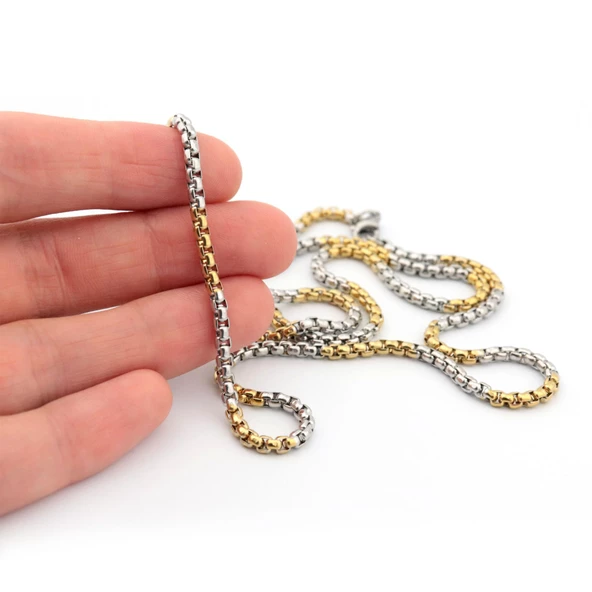 Pigado 316L Paslanmaz Çelik Zincir Erkek Kolye - 11